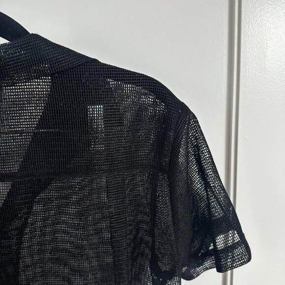 NWOT Solid & Striped The Dahlia Top Mesh Button Down Cover Up Black Size Small - Picture 8 of 10